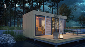 projekt małej architektury - sauna