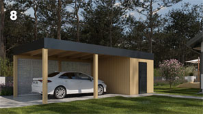 projekt małej architektury - wiata W2