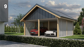 projekt małej architektury - wiata W3