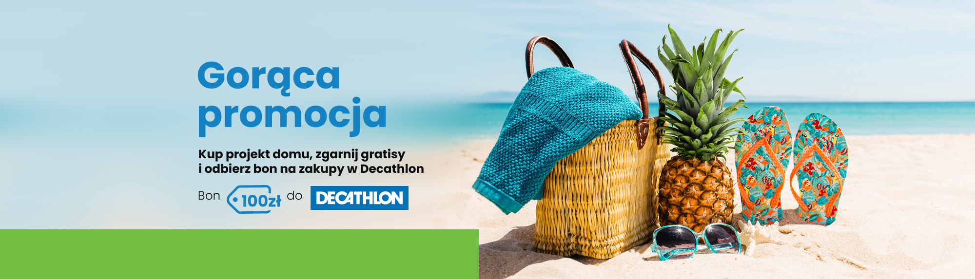 Gorąca promocja - kup projekt domu, zgarnij gratisy i odbierz bon na zakupy do Decathlon